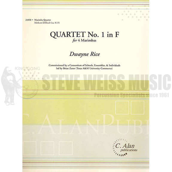 Rice-Quartet No. 1 in F (SP)-4M