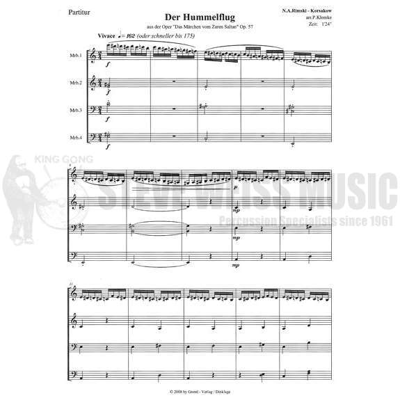 Rimsky-Korsakov-Flight of the Bumblebee arr. Klemke (SP)-4M
