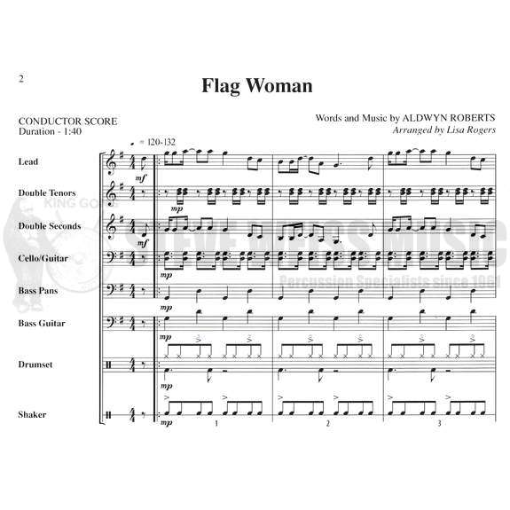 Roberts-Flag Woman arr. Roberts (SP)-Steel drs./DS/opt BG