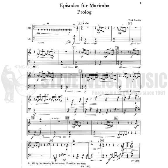 Roeder-Episodes for Marimba-M