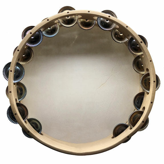 Ron Vaughn 10" Poplar Tambourine with T-10 Secco Fluted jingles