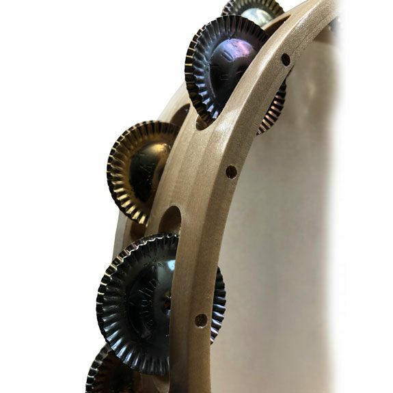 Ron Vaughn 10" Poplar Tambourine with T-10 Secco Fluted jingles