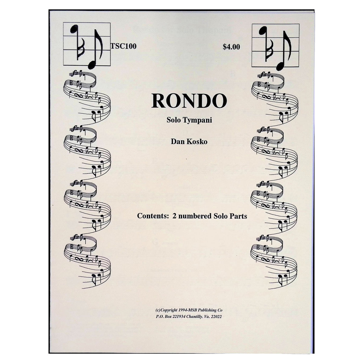 Rondo for Solo Timpani Dan Kosko Cover Page