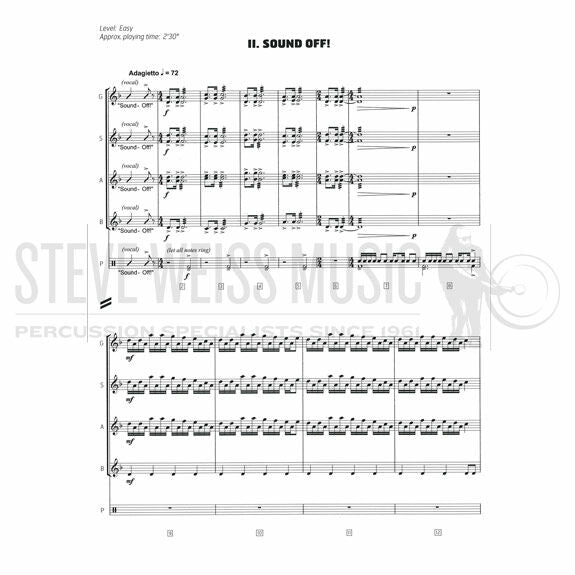 Roode-Sound Off! (SP)-B/V/X/2M/P or Orff equivalents