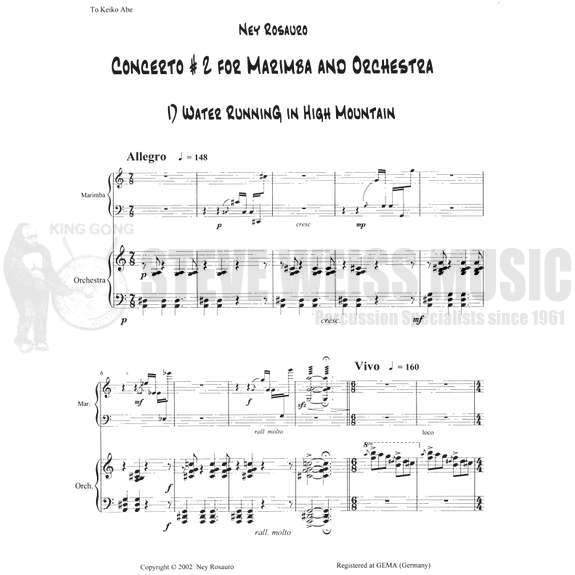 Rosauro-Concerto #2 for Marimba & Orchestra (PN red.)-M/PN