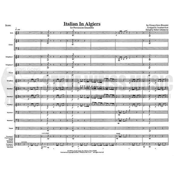 Rossini-Italian in Algiers arr. Kutz (SP)-B/2V/C/CEL/X/5M/4T/P