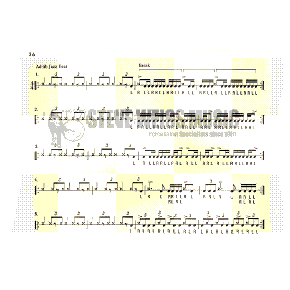 Rothman-Two Measure Jazz Drum Solos Phrased in Three