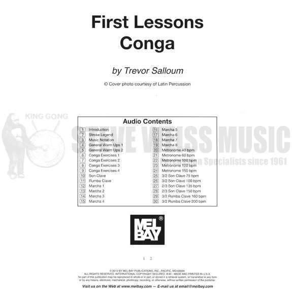 Salloum-First Lessons Conga (CD)