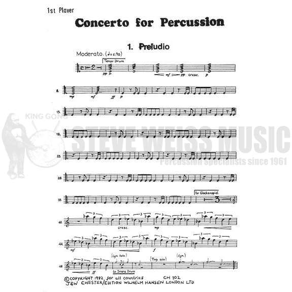 Salzedo-Concerto for Percussion Op. 74(SP)-B/V/X/M/4T/P