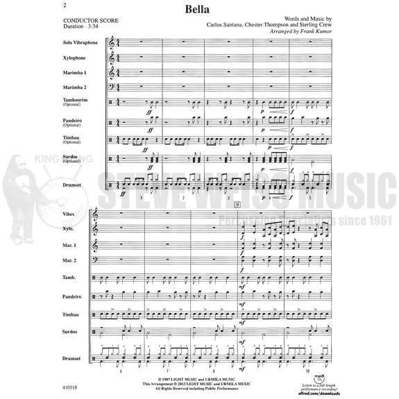 Santana-Bella arr. Kumor (SP)-V/X/2M/P