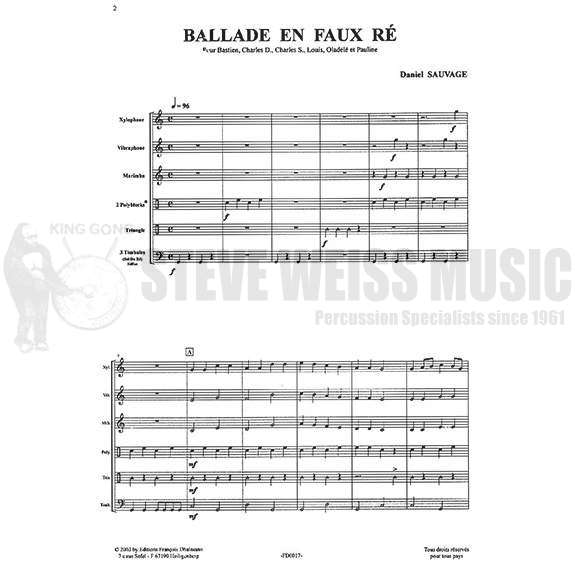 Sauvage-Ballade en Faux Re (SP)-3T/X/V/M/P