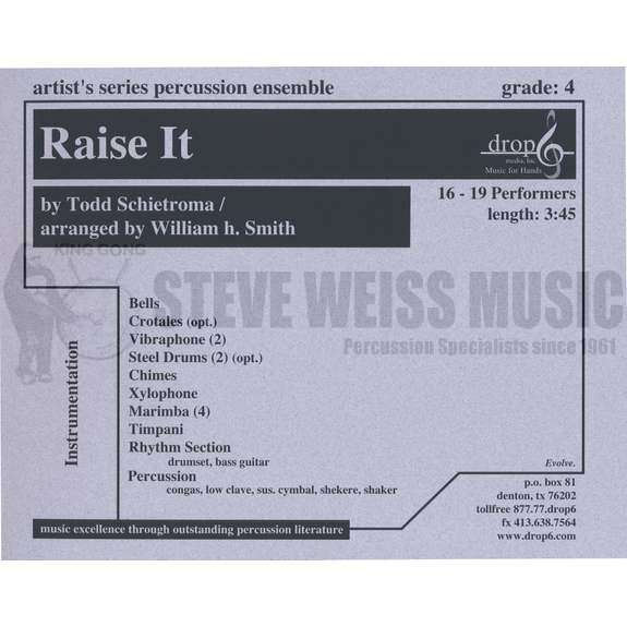 Schietroma-Raise It arr. Smith (SP)-B/2V/C/opt. Cro./X/4M /4T/P/opt. Steel drs./BGT