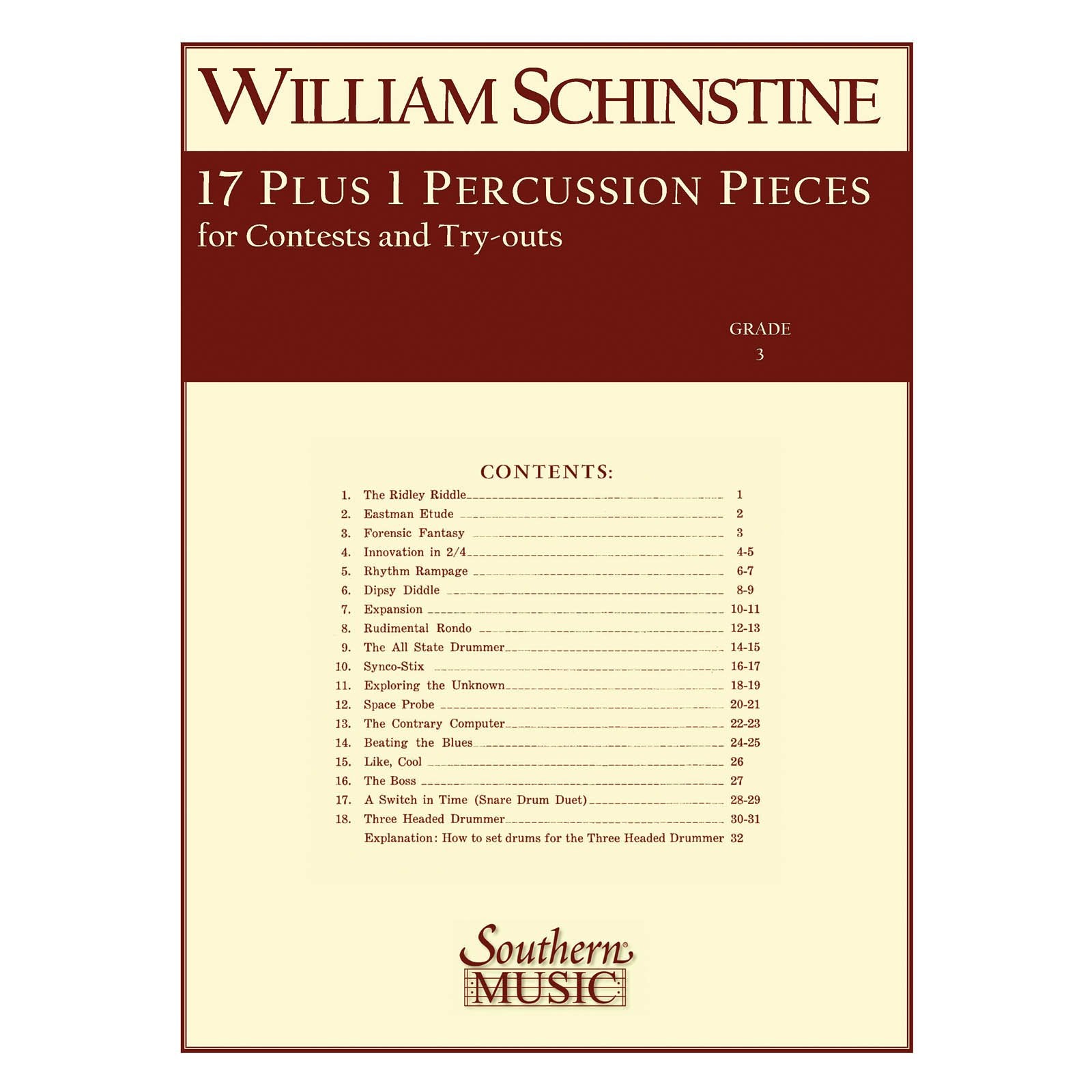 Schinstine-17 Plus 1 Percussion Pieces