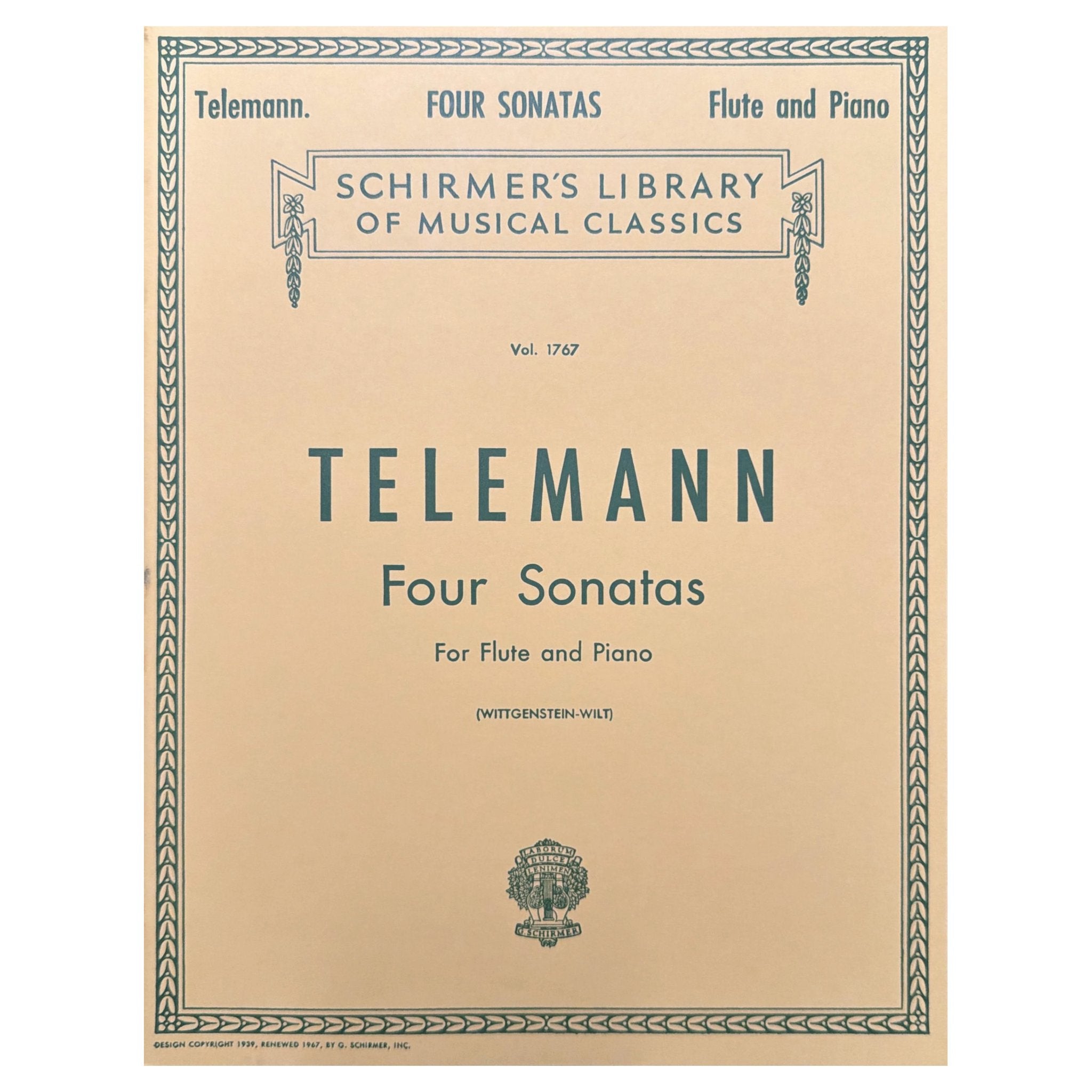 Schirmer's Library Telemann Four Sonatas