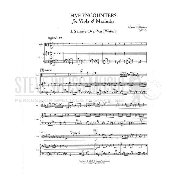 Schirripa-Five Encounters for Viola and Marimba (SP)-M/VA