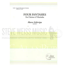 Schirripa-Four Fantasies for Clarinet and Marimba (SP)-M/ CL