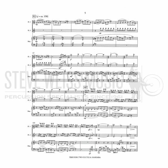Schirripa-Trio for Two Flutes & Marimba (SP)-M/2FL