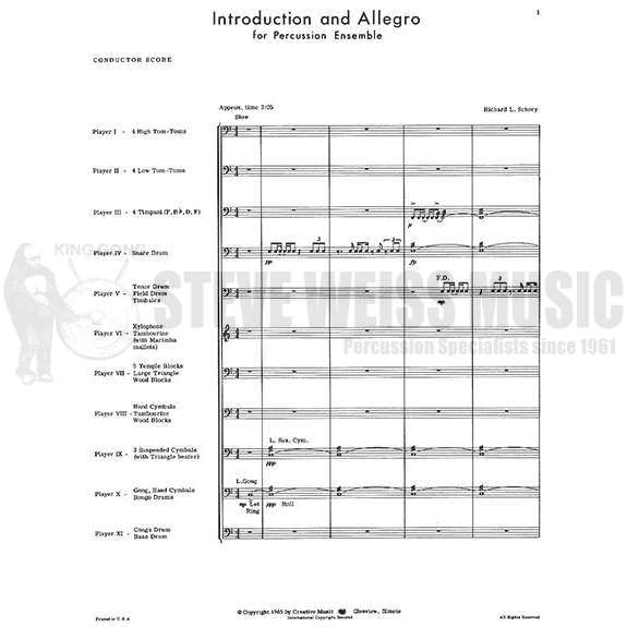 Schory-Introduction and Allegro (SP)-P/4T/X