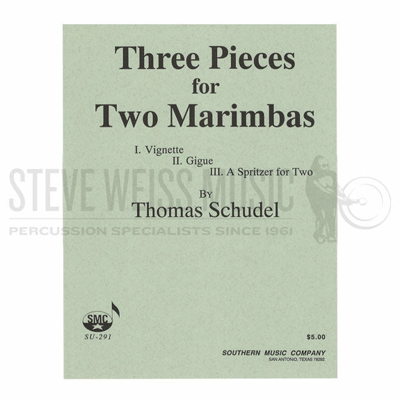 Schudel-Three Pieces for Two Marimbas (2S)-2M