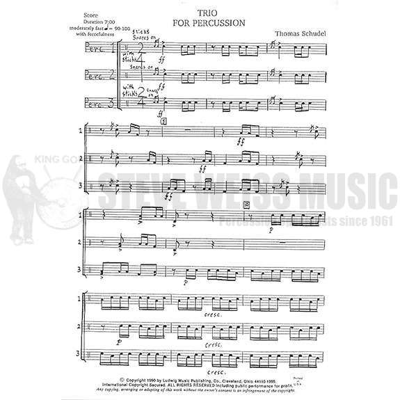 Schudel-Trio for Percussion(SP)-P