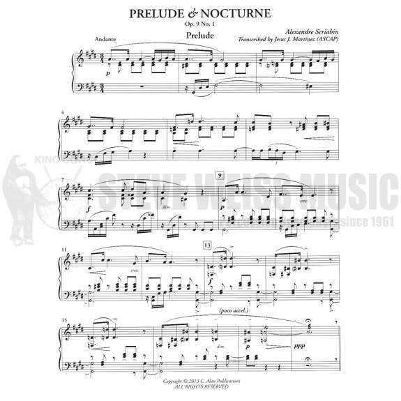 Scriabin-Prelude and Nocturne Op. 9 #1 arr. Martinez-M