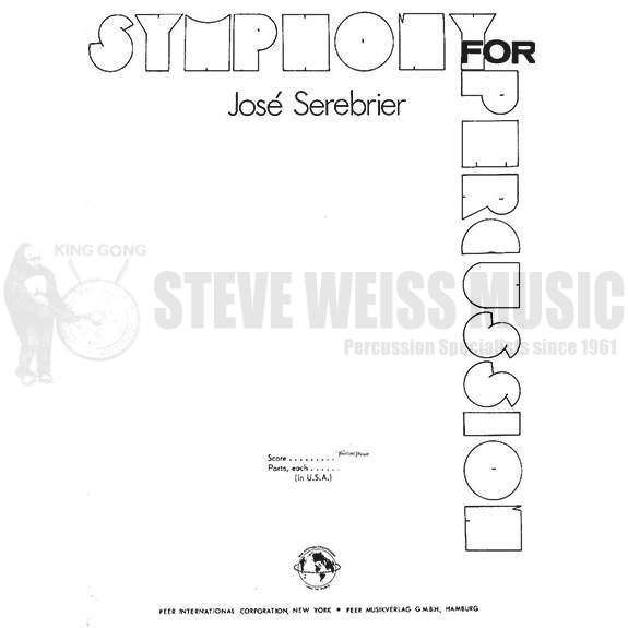 Serebrier-Symphony for Perc(P)-P/2X/V/DS/4T