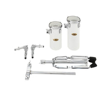 Set of 2 Pearl Rocket Toms with T895 Double Tom Stand - 12"/15" - Arctic White