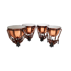 Set of 4 Ludwig Standard Series Polished Copper Timpani with Gauges - 23"/26"/29"/32" - Image 1