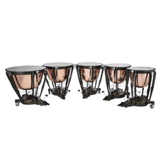 Set of 5 Majestic Symphonic Grand Series Hammered Cambered Copper Timpani - 20"/23"/26"/29"/32" - Image 1