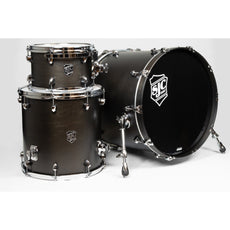 SJC Drums - Navigator 3-Piece Shell Pack Ghost Black NVK322CHGBS