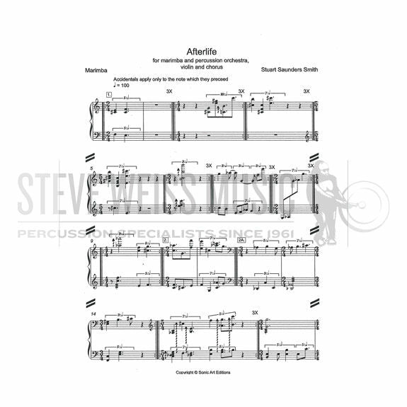 Smith, Stuart S.-Afterlife (Percussion, Violin and Chorus Parts Only)-2B/2V/2M/4T/P/VN/6 or more VX