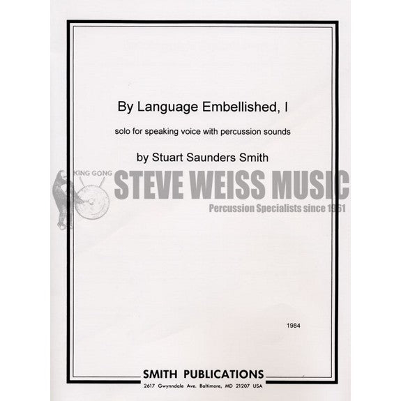 Smith, Stuart S.-By Language Embellished, I-P/spoken voice
