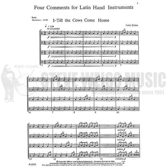 Snider-Four Comments for Latin Hand Instruments-P