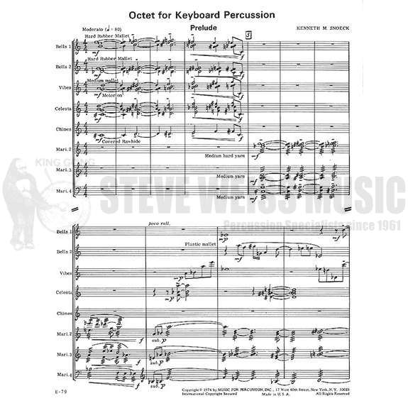 Snoeck-Octet for Keyboard Percussion (SP)-2B/V/C/3M CEL