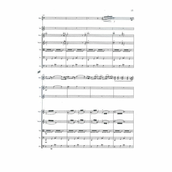 Soderberg-Concertino for Marimba CHAMBER ORCHESTRA VERSION (Score only)-M/OB/CL/strings