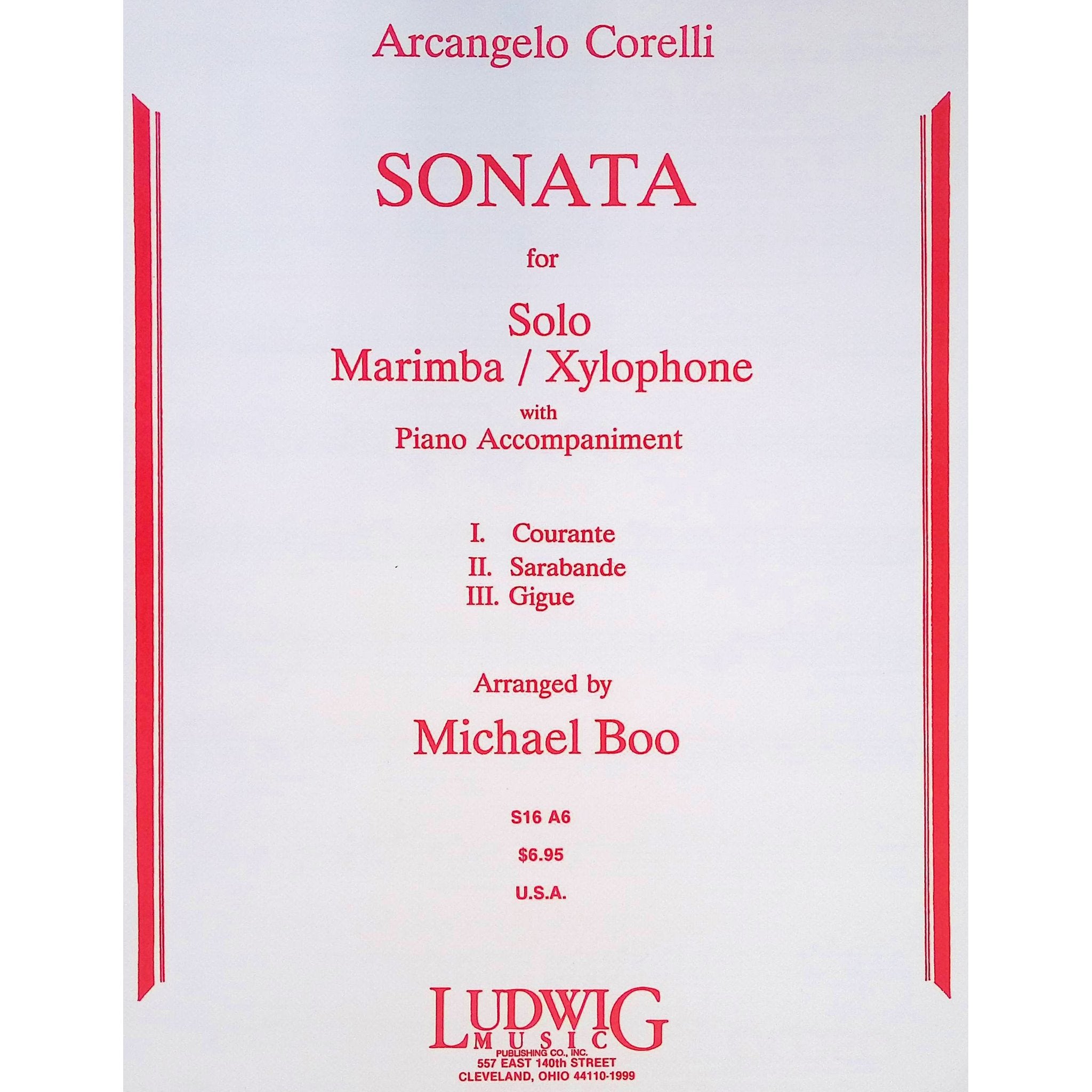 Sonata Arcangelo Corelli arranged by Michael Boo