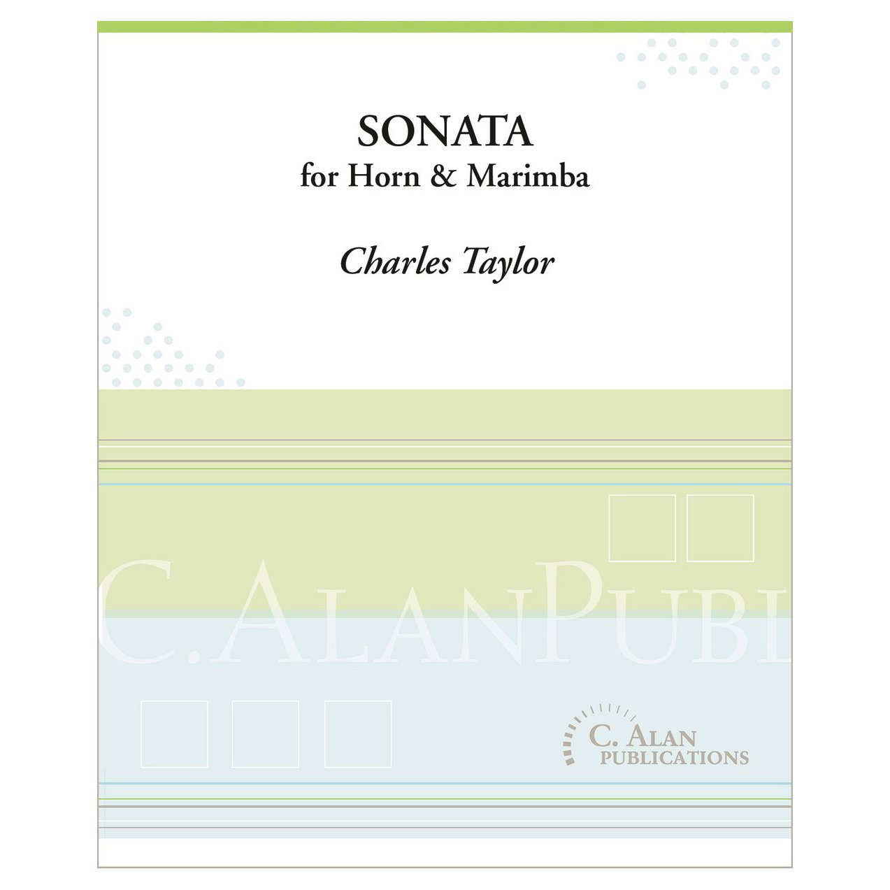 Sonata for Horn and Marimba Charles Taylor score cover
