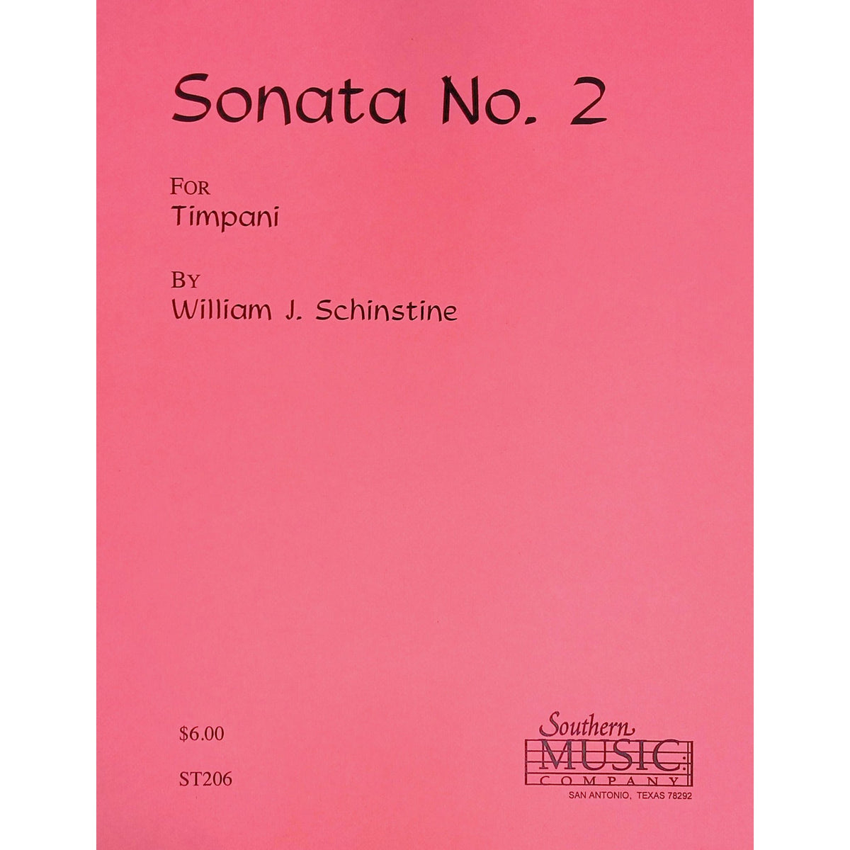 Sonata No 2 Schinstine cover page