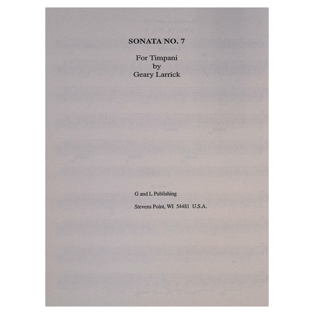 Sonata No 7 for Timpani by Geary Larrick