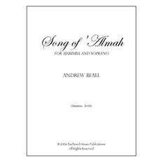 Song of Almah for marimba and soprano by Andrew Beall