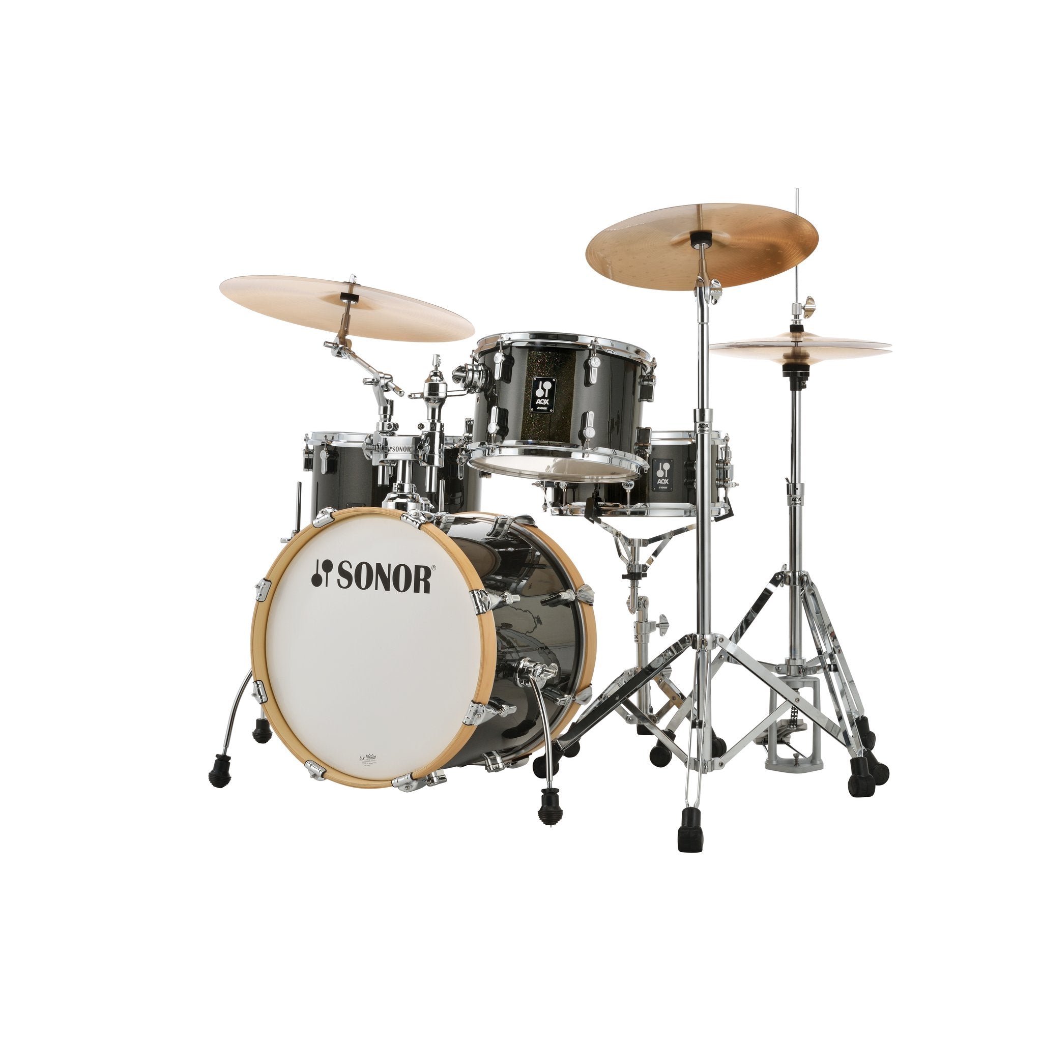 Sonor AQX Jazz 4-Piece Shell Pack - 18" Bass Drum Left Angle
