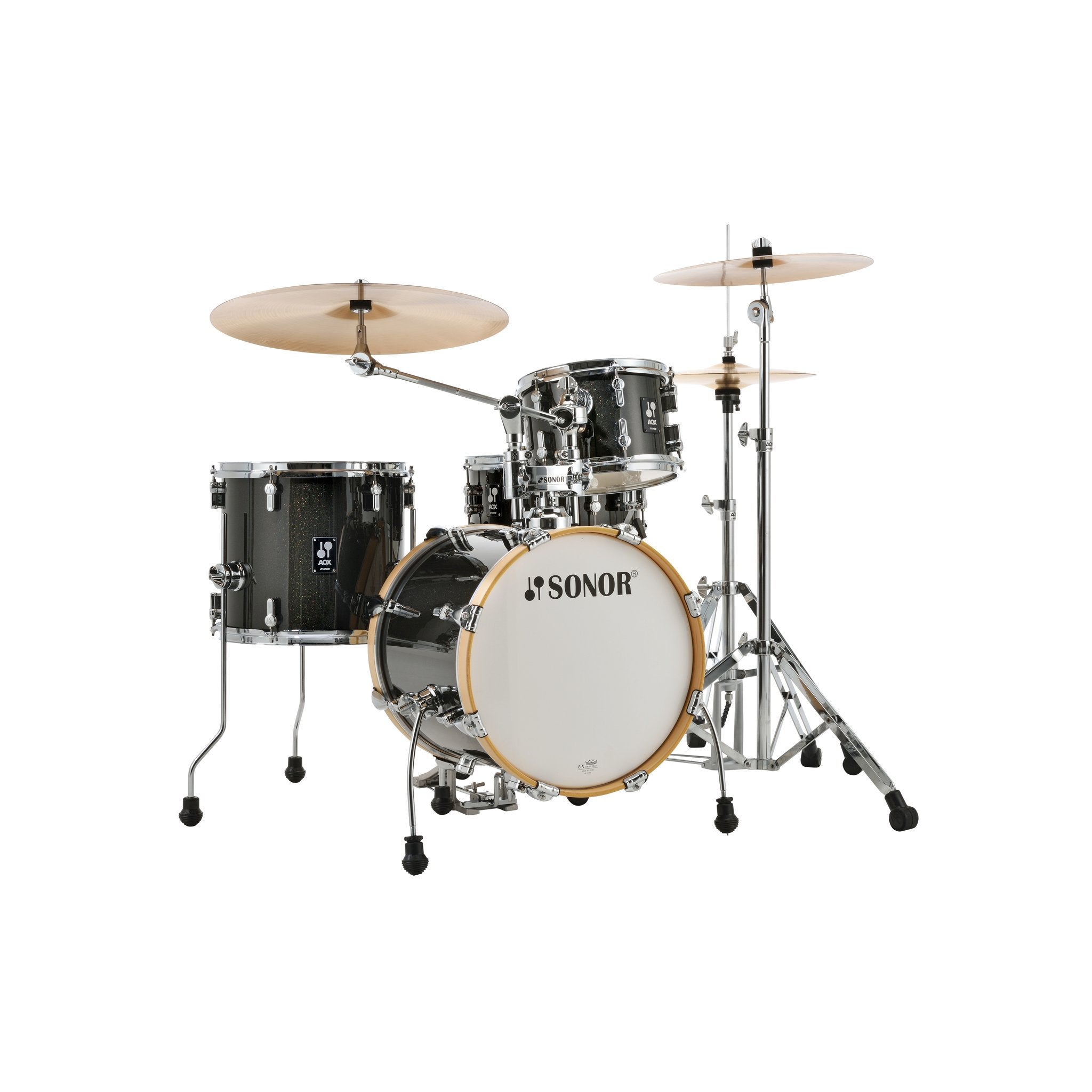 Sonor AQX Jungle Set Black Midnight Sparkle Right Angle