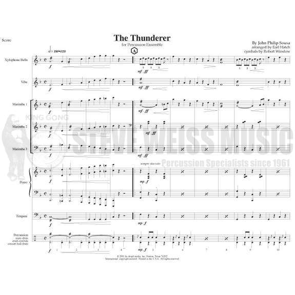 Sousa-Thunderer arr. Hatch (SP)-B/V/X/M/4T/P/PN