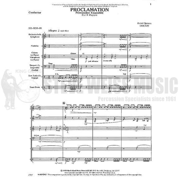 Spears-Proclamation (SP)-P/3T/V/C/M/B/X