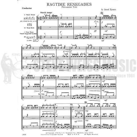 Spears-Ragtime Renegades (SP)-P