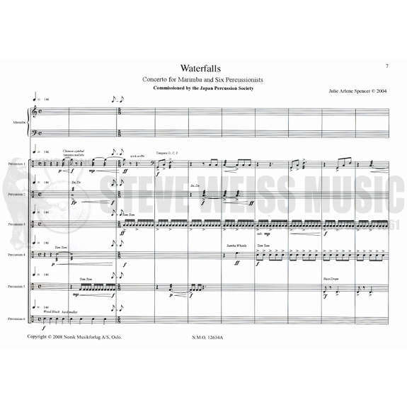 Spencer-Waterfalls (Score ONLY)-Solo M/C/3T/P NEW NORSK EDITION