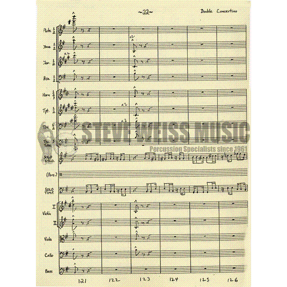 Spivack-Double Concertino for Timp/Perc (STUDY SCORE W/SOLO PART)-X/4T/P