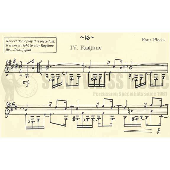 Spivack-Four Pieces  for Vibraphone-V