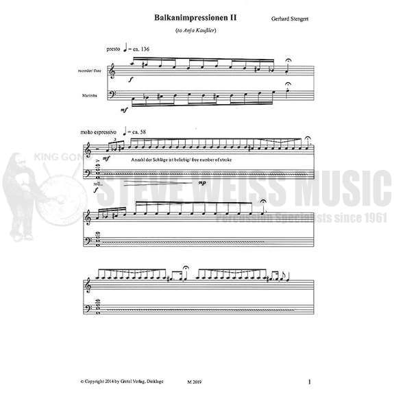 Stengert-Balkanimpressionen II  (SP)-M/FL or REC