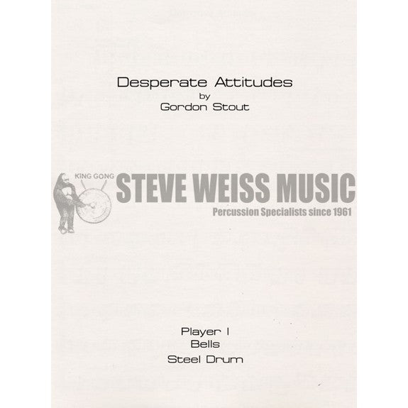 Stout-Desperate Attitudes (SP)-B/V/Cro./Steel Dr./X/4M/4T/P OS